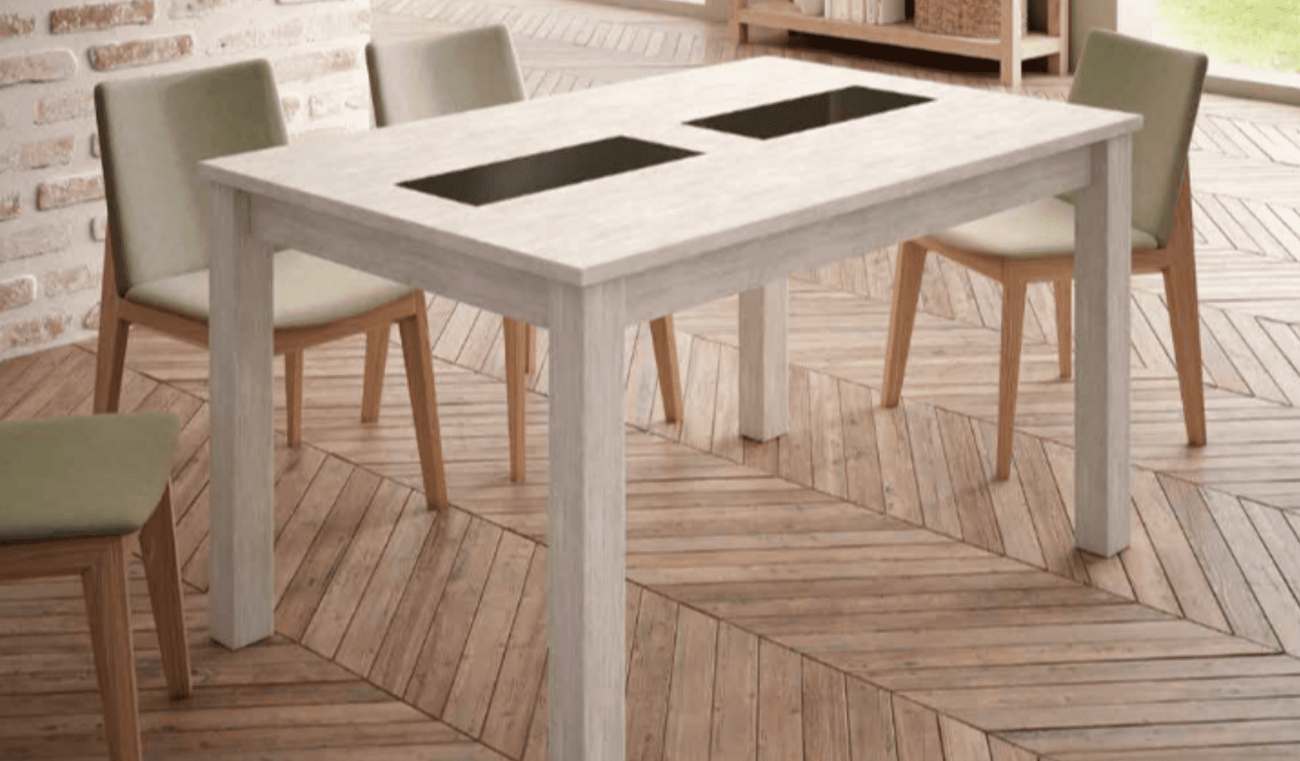 Mesa de comedor extensible modelo Italia